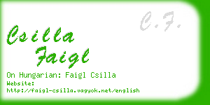 csilla faigl business card